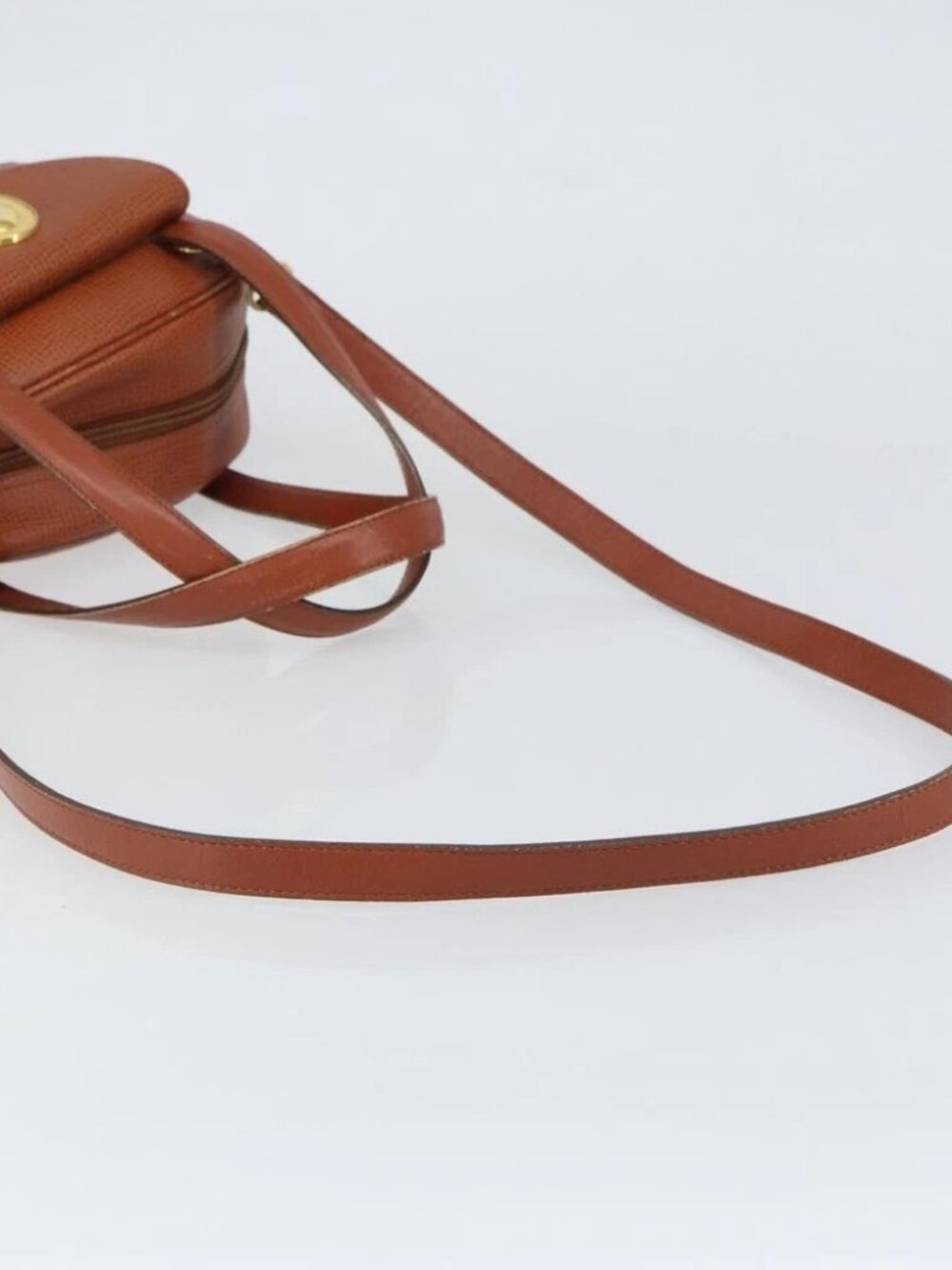 Christian Dior Hand Bag Leather 2way Brown Gold Auth - Picture 6 of 16